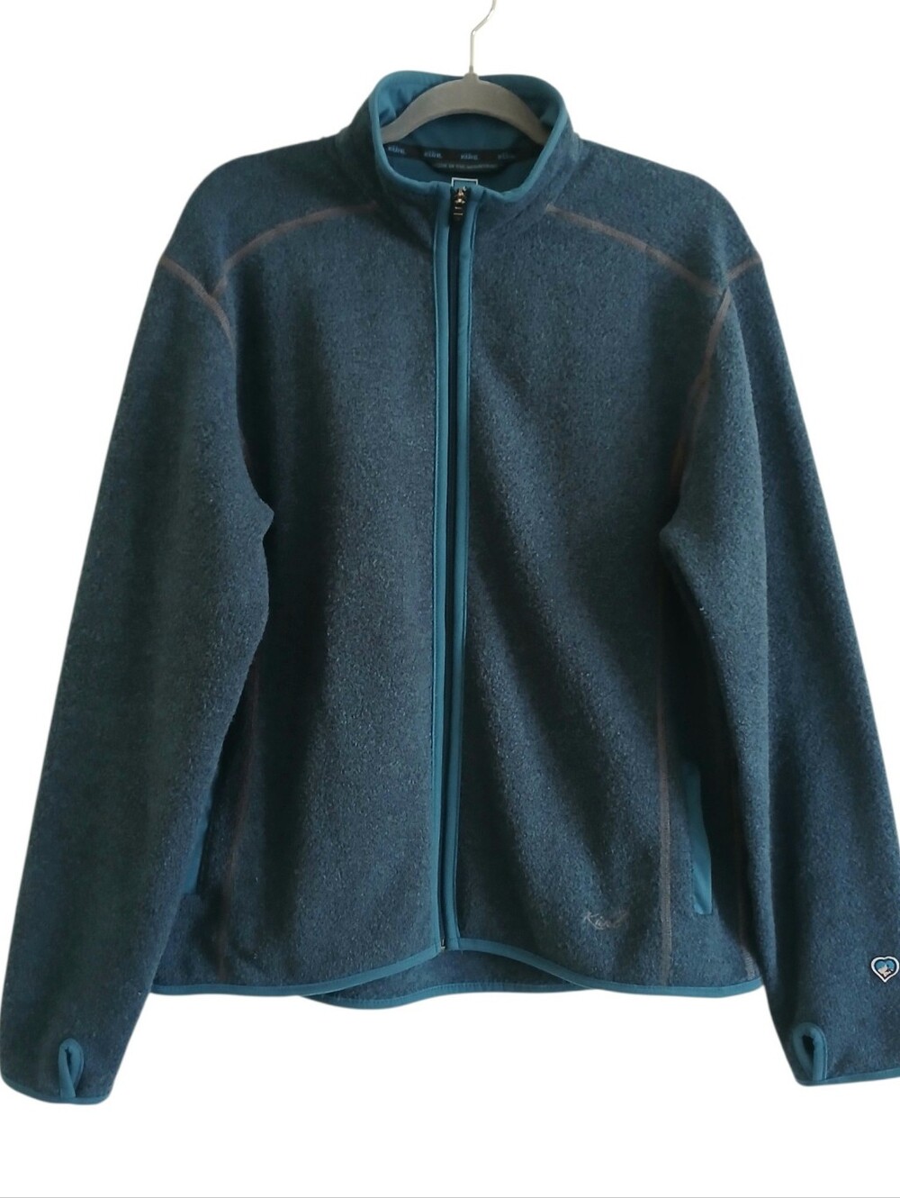 KUHL Alpaca Fleece Full Zip Jacket Women's XL Thumb Holes Mock Neck Pockets Cozy